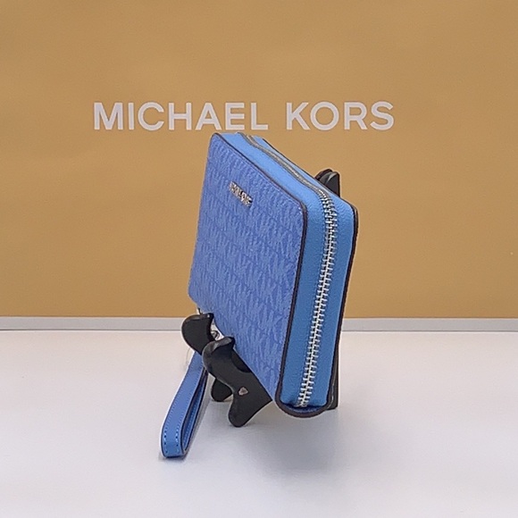 Michael Kors Large Travel CONTINENTAL Wallet-wristlet-phoneholder South Pacific - Picture 5 of 14